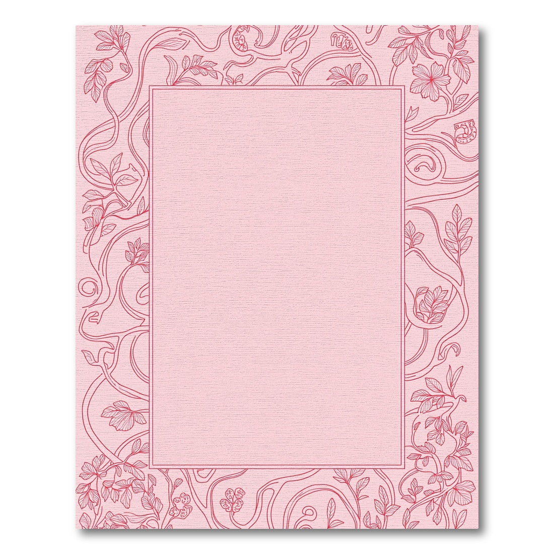 Blossom Vine Border Rose Pink Rug