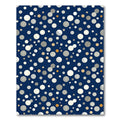 Celestial Navy Blue Metallic Polka Dot Rug
