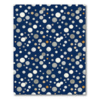 Celestial Navy Blue Metallic Polka Dot Rug