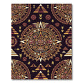 Aztec Gold Sun Sacred Geometry Rug