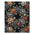 Ornate Floral Tapestry Rose Garland Rug