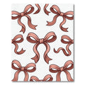 Elegant Dusty Rose Bow Ribbon Illustration Rug