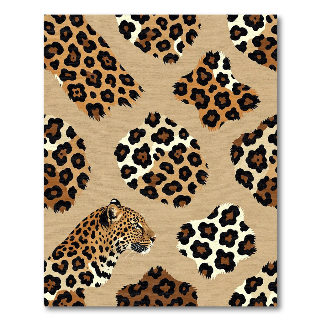 Leopard Spots Scattered Plush Accents Rug
