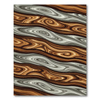 Brown Gray Swirl Wood Grain Rug