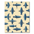 Modern Geometric Navy Aerospace Abstract Rug