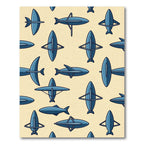 Modern Geometric Navy Aerospace Abstract Rug