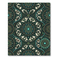 Emerald Labyrinth Floral Medallion Rug