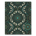 Emerald Labyrinth Floral Medallion Rug