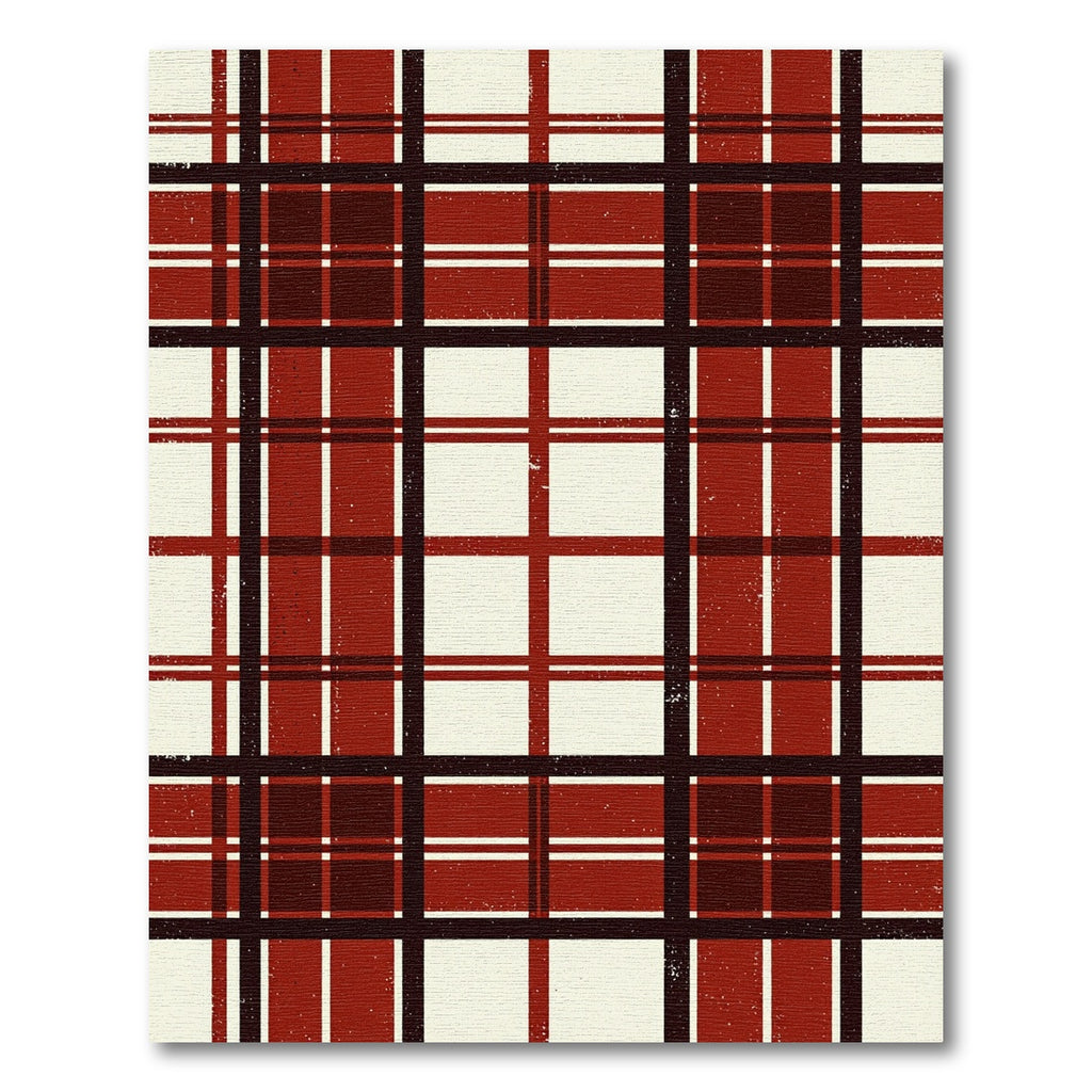 Crimson Tartan Geometric Plaid Rug