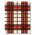 Crimson Tartan Geometric Plaid Rug