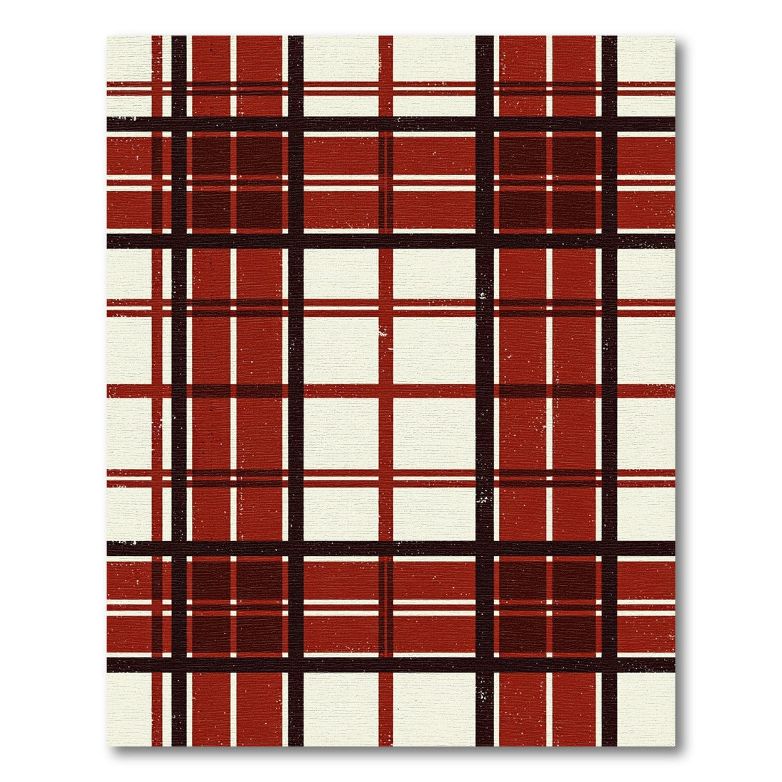 Crimson Tartan Geometric Plaid Rug