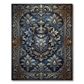 Royal Navy Ornate Scrollwork Crest Rug