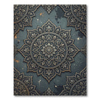 Intricate Teal Floral Medallion Rug
