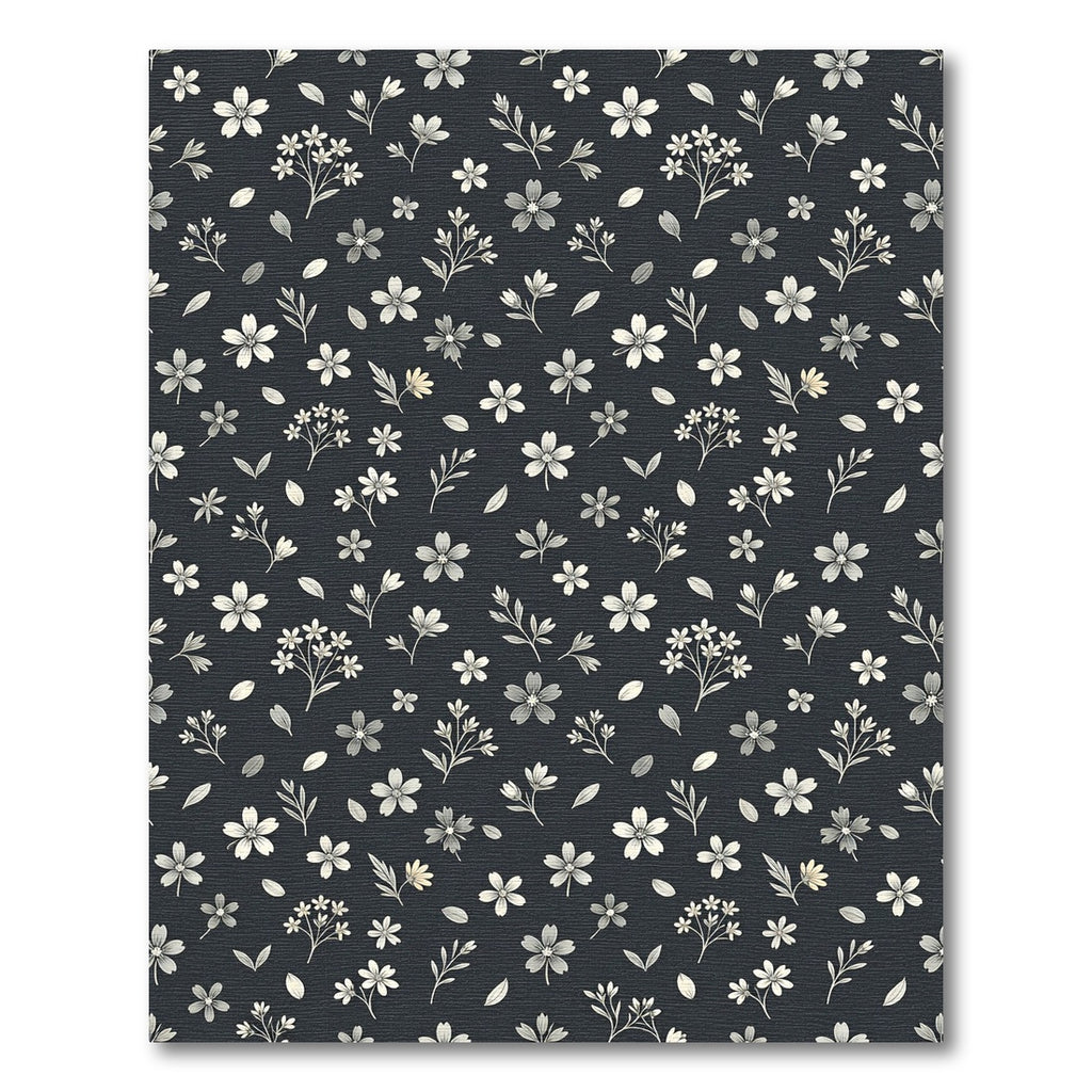 Whimsical Ivory Floral Scattered Composition Rug