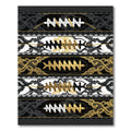 Lace Corset Black Gold Striped Art Rug