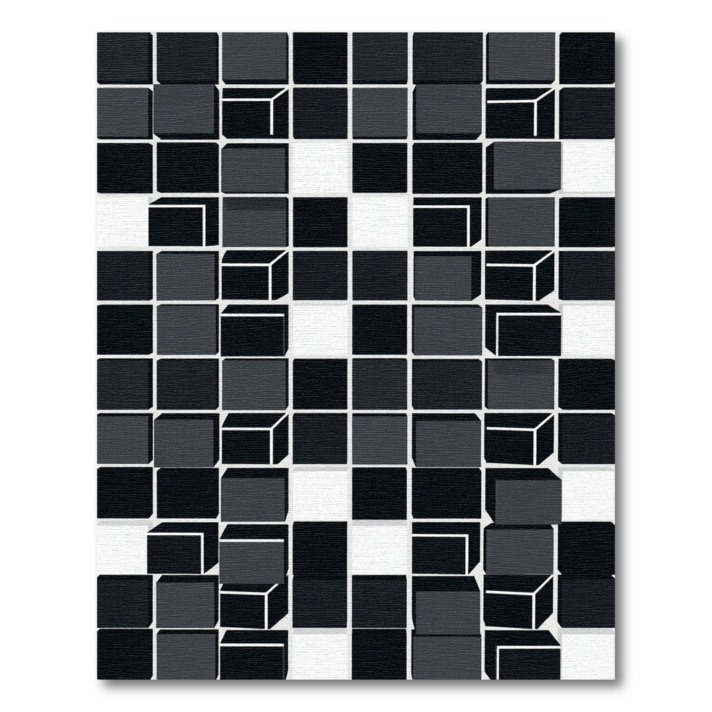 Monochromatic Cubed Illusion Rug