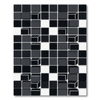 Monochromatic Cubed Illusion Rug