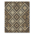 Gold And Black Art Deco Geometric Rug