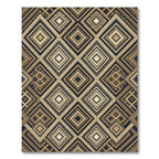 Gold And Black Art Deco Geometric Rug