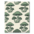Sage Green Woodland Mushroom Forest Rug