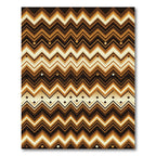 Earthy Chevron Geometric Bronze Abstract Rug