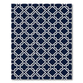 Navy White Geometric Diamond Tile Rug