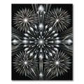 Art Deco Monochrome Shimmering Burst Rug