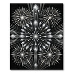 Art Deco Monochrome Shimmering Burst Rug