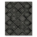Monochrome Geometric Diamond Tribal Rug
