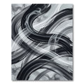 Monochrome Abstract Brushstroke Ribbon Rug