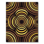 Retro Golden Swirl Bloom Rug