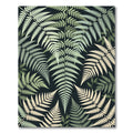 Lush Sage Green Fern Botanical Rug