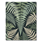 Lush Sage Green Fern Botanical Rug