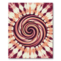 Swirling Burgundy Orange Abstract Spiral Rug