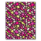 Pink Yellow Glitter Terrazzo Fragments Rug