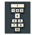 Modern Monochrome Geometric Hopscotch Grid Rug