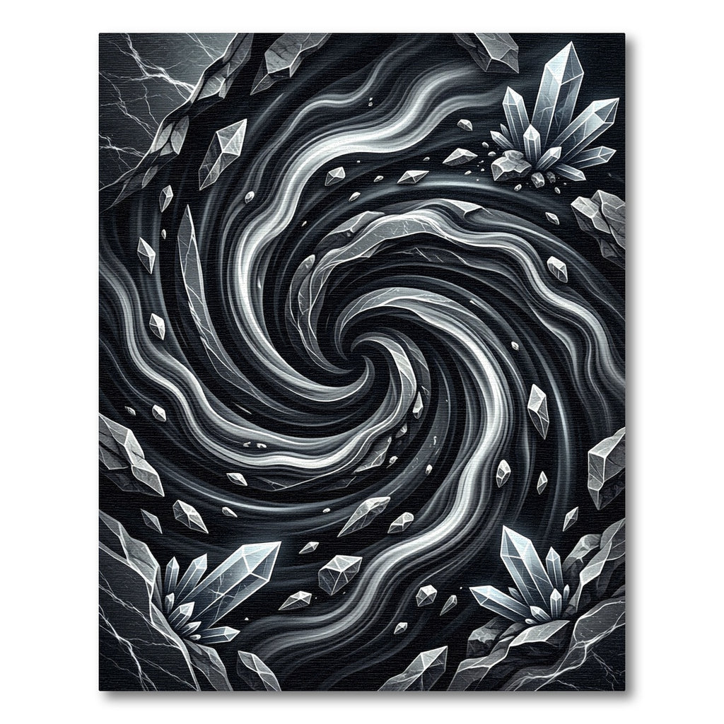 Monochromatic Crystal Swirl Nebula Rug