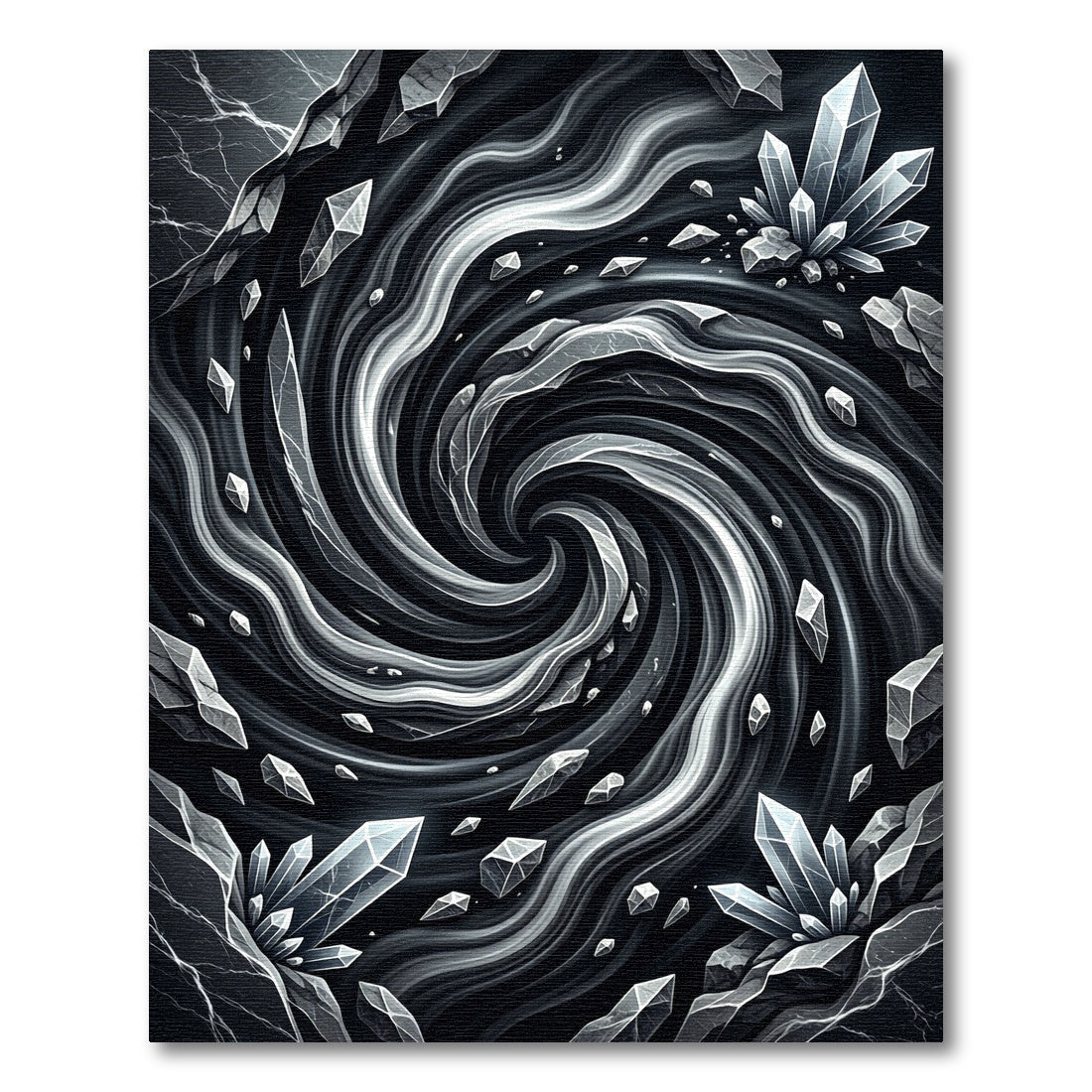 Monochromatic Crystal Swirl Nebula Rug