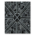 Monochrome Abstract Cityscape Intersection Rug