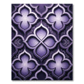 Sophisticated Deep Purple Quatrofoil Trellis Rug