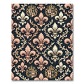 Regal Pink Floral Crested Damask Rug
