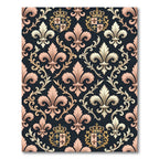 Regal Pink Floral Crested Damask Rug