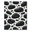 Black Pebble Abstract Spot Rug