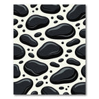 Black Pebble Abstract Spot Rug
