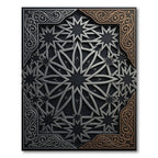 Silver Bronze Geometric Starburst Harmony Rug