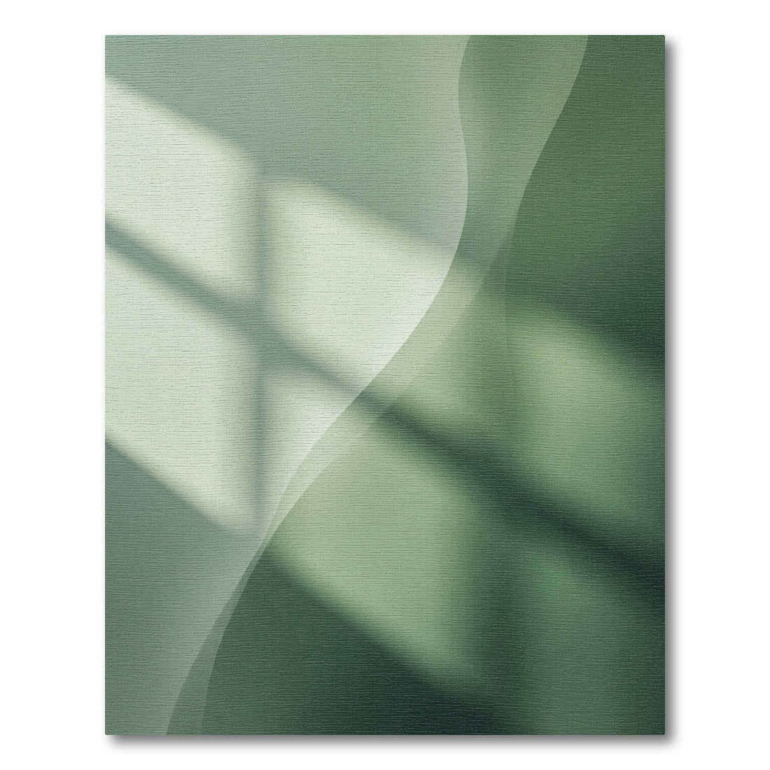 Sage Green Abstract Wave Overlay Rug