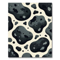 Modern Organic Charcoal Pebble Abstract Rug