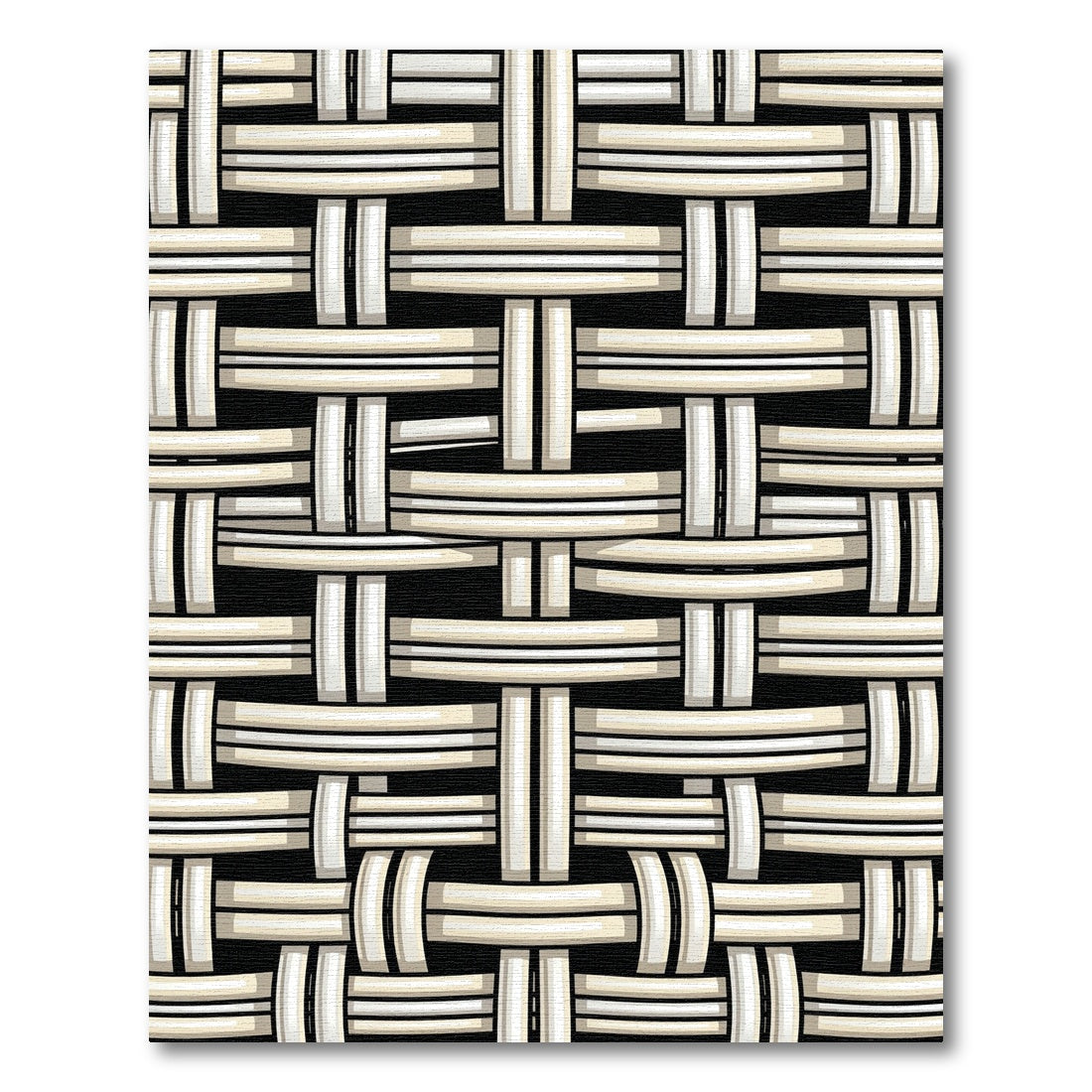 Minimalist Neutral Cream Woven Texture Rug