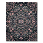 Rose Gold Floral Mandala Scroll Rug