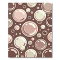 Abstract Brown Floating Bubbles Sphere Art Rug